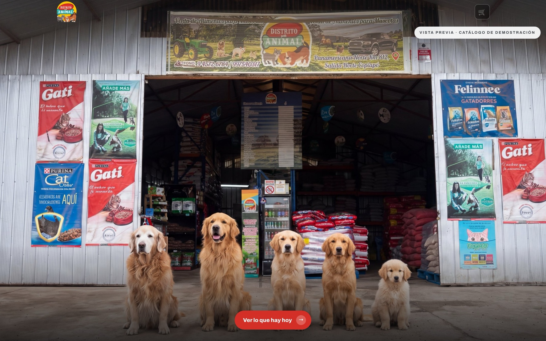 Portada de la tienda Distrito Animal